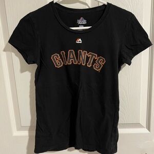 San Francisco Giants majestic fan favorite t shirt  #28 Buster Posey women small